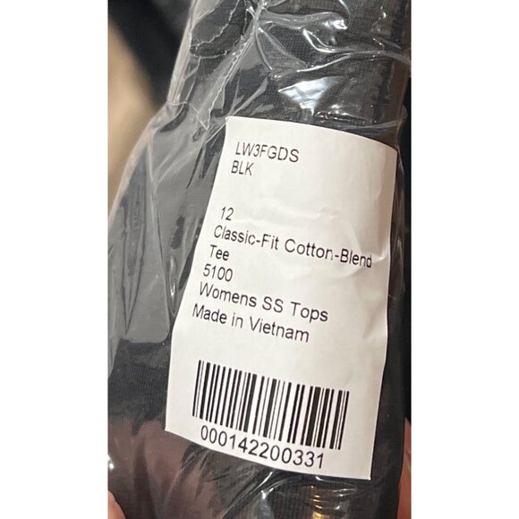 Lululemon Black Crewneck Short Sleeve Cotton Tee Size 12 - Picture 11 of 11